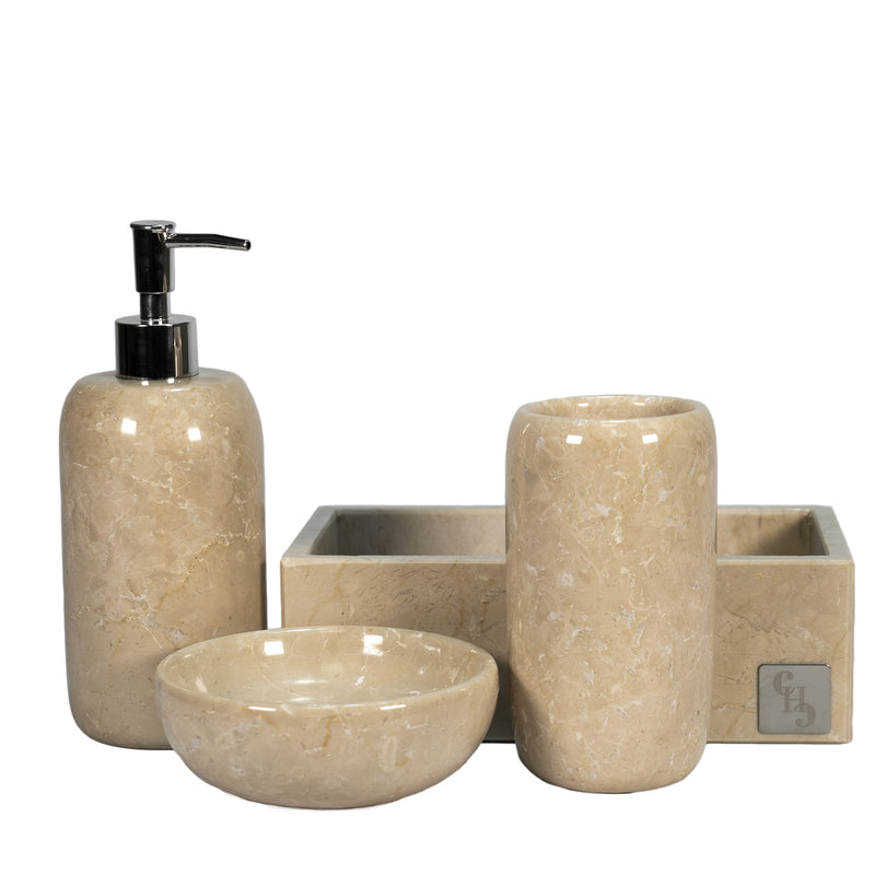 Set di lavaggio per bagno in marmo di lusso leggero vassoio per